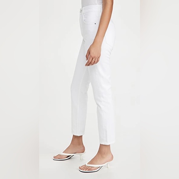 NWT Anine Bing Sonya Jeans In Off-White - Picture 10 of 13
